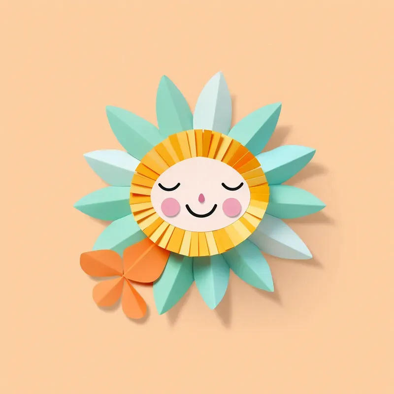 Pastel 3D Origami Paper Art For Children