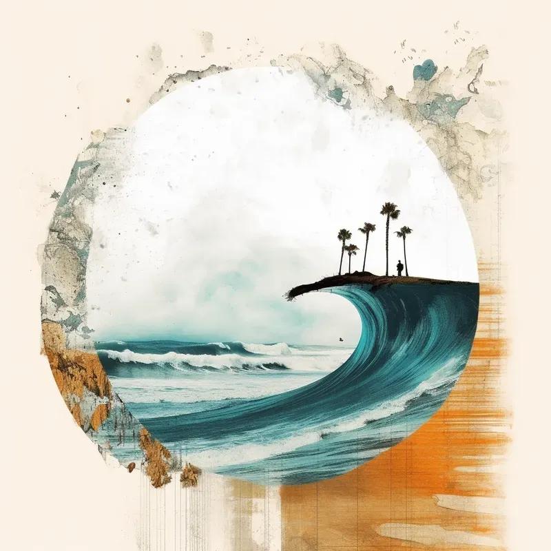 Soft Modern Mixed Media Collages