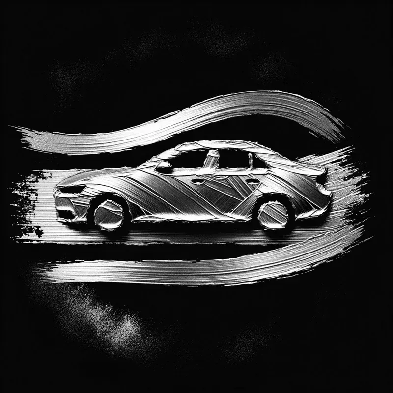 Silver Metallic Kintsugi Minimal Art