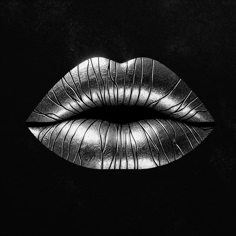 Silver Metallic Kintsugi Minimal Art