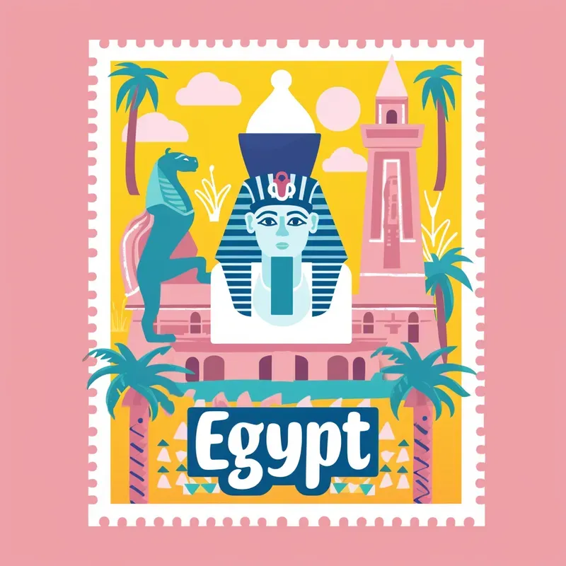 Pastel Travel Postage Stamps