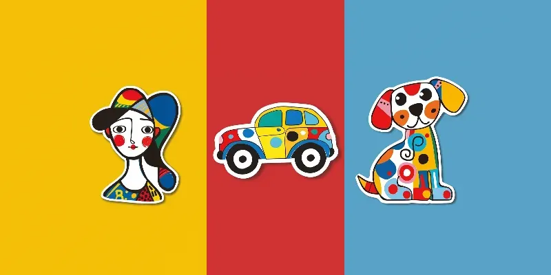 Colorful Cute Stickers For Children generated by undefined