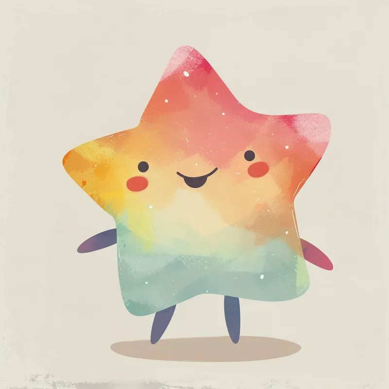 Cute Childrens Book Pastel Characters