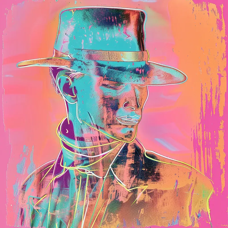 Shiny Vibrant Neon Abstract Cover Art