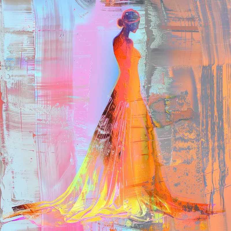 Shiny Vibrant Neon Abstract Cover Art