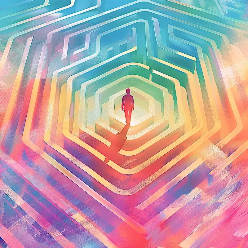 Shiny Vibrant Neon Abstract Cover Art