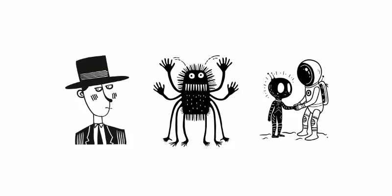 Simple Funny And Cute Doodle Vectors generated by undefined