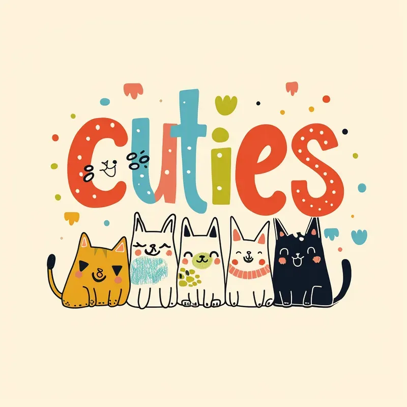 Cute Illustrations With Text For Kids