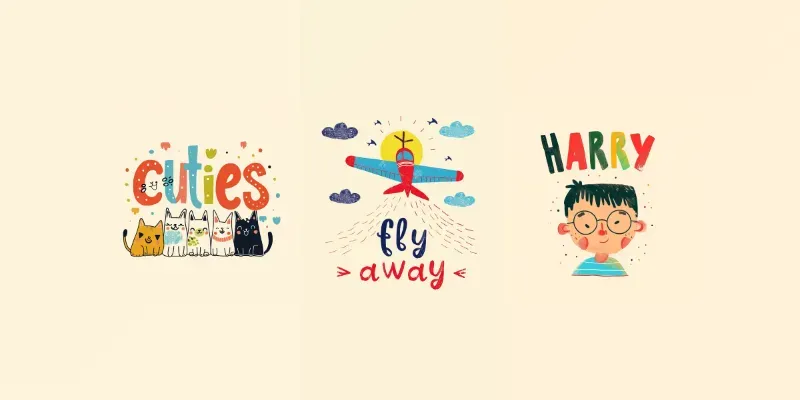 Cute Illustrations With Text For Kids generated by undefined