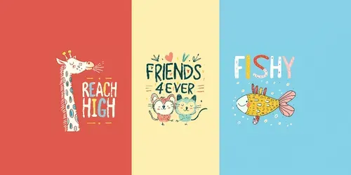 Pastel Kids Posters With Text generated by midjourney