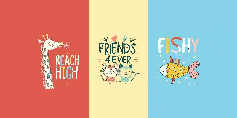 Pastel Kids Posters With Text generated by undefined