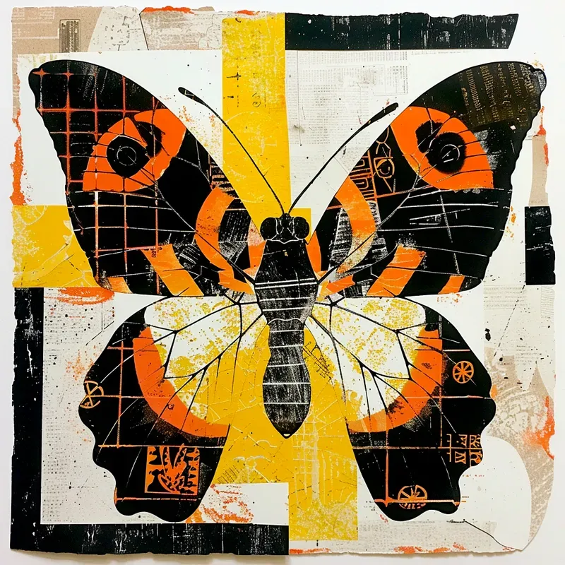 Artistic Abstract Painting Collages