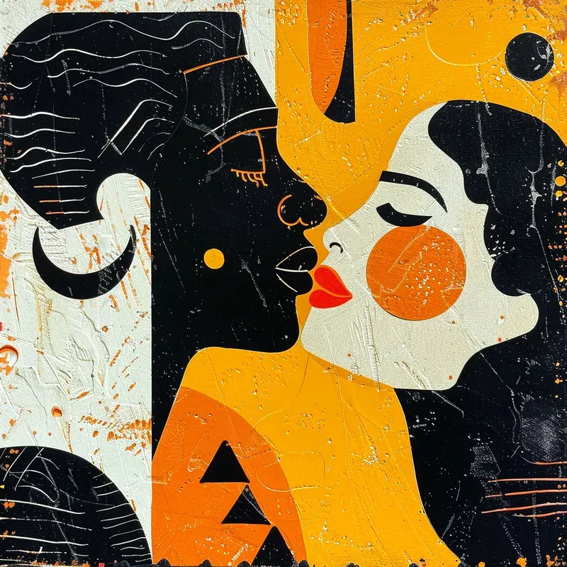 Artistic Abstract Painting Collages
