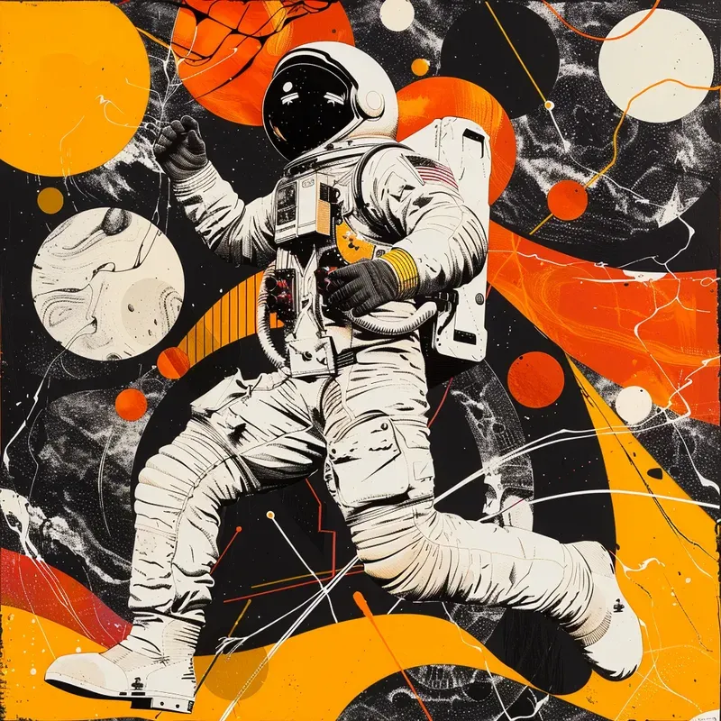 Artistic Abstract Painting Collages