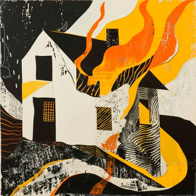 Artistic Abstract Painting Collages
