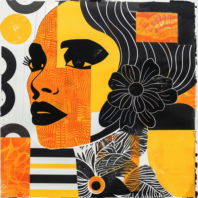 Artistic Abstract Painting Collages