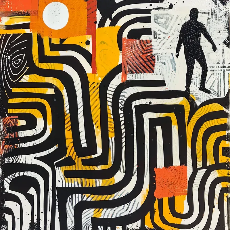 Artistic Abstract Painting Collages