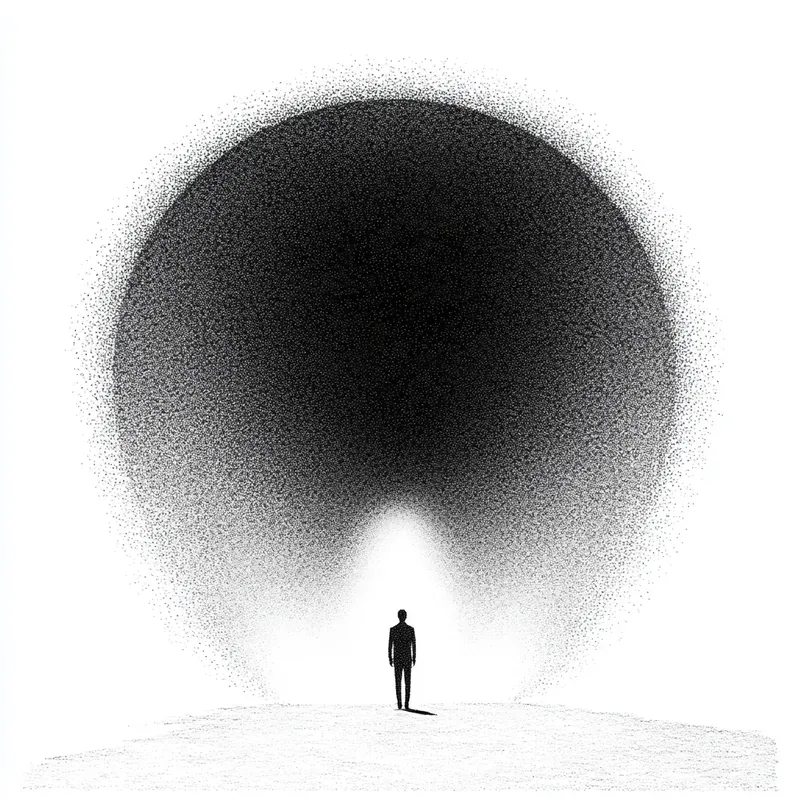 Grainy Pencil Monochrome Dotwork Art
