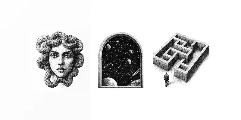 Grainy Pencil Monochrome Dotwork Art generated by undefined