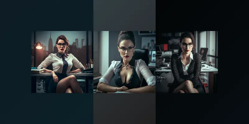 Beautiful Realistic Secretaries generated by undefined