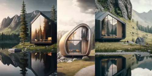 Modern Tiny Homes generated by midjourney