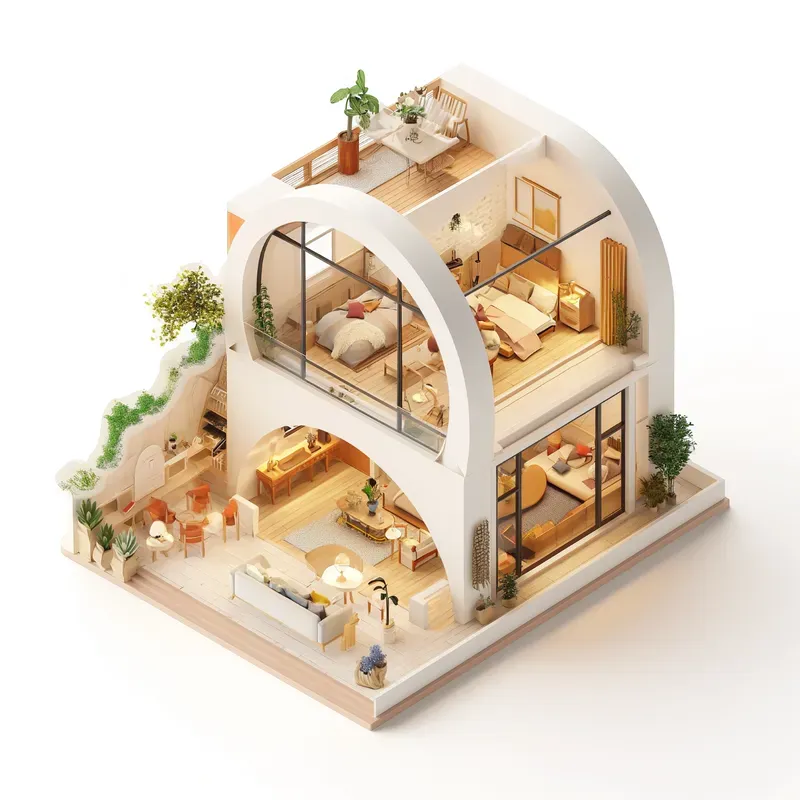 Miniature Architectural Homes