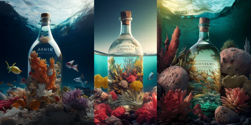 Bottles In The Ocean generated by undefined