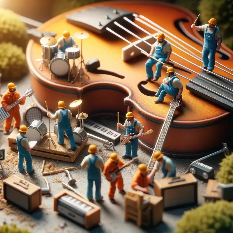 Lifelike Miniature Workers