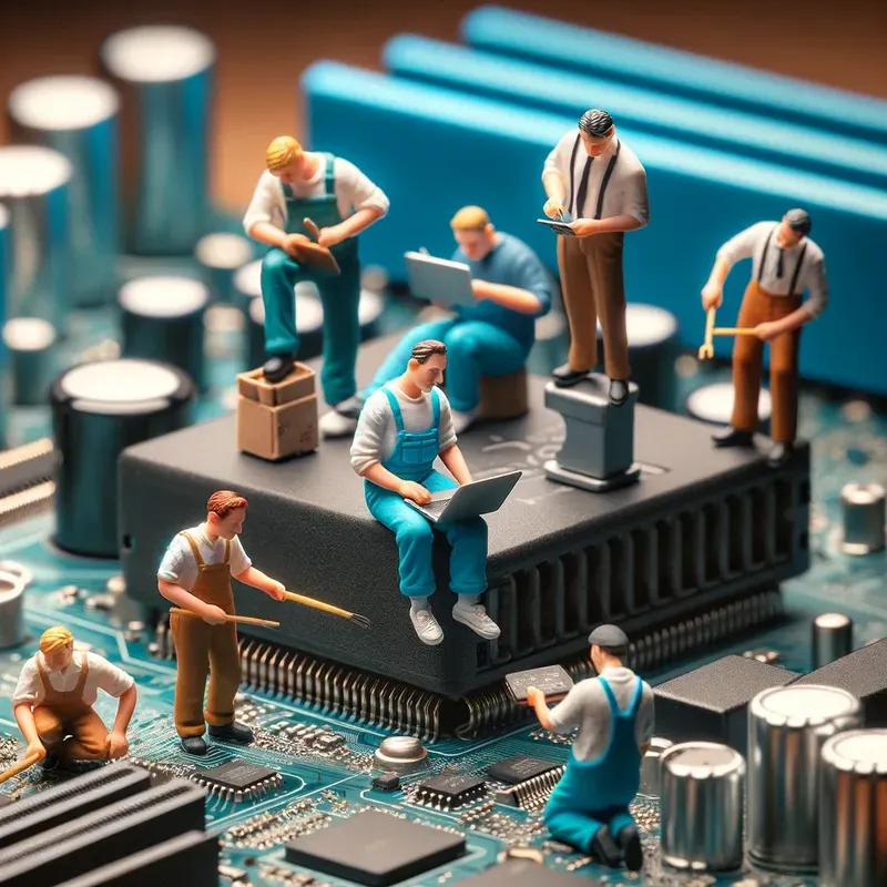 Lifelike Miniature Workers