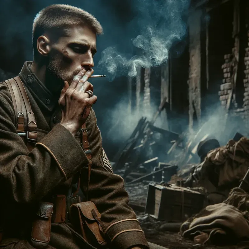 Photorealistic Cinematic Smoking People