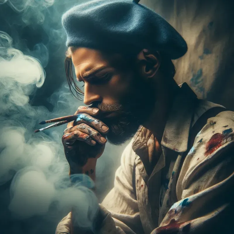 Photorealistic Cinematic Smoking People