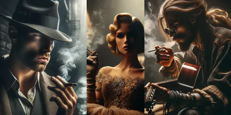 Photorealistic Cinematic Smoking People generated by undefined