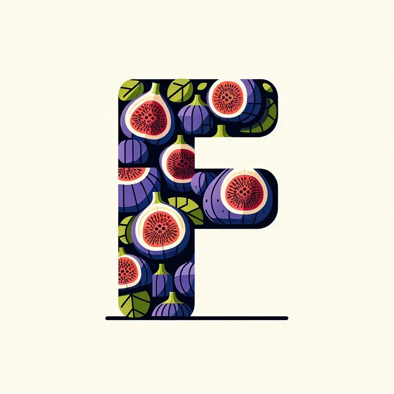 Vector Flat Food Letters