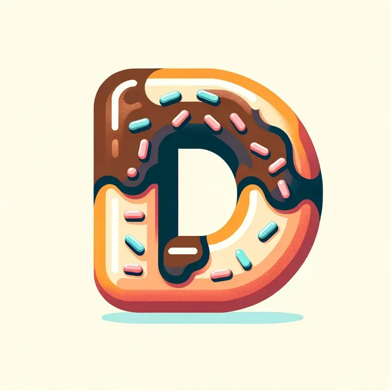 Vector Flat Food Letters
