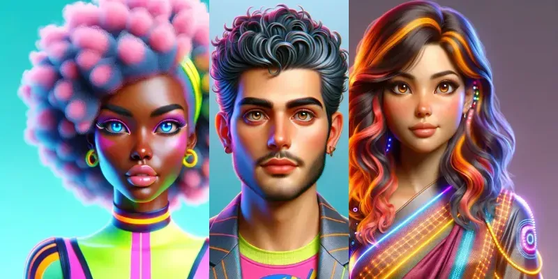 Retro Futuristic 3D Personas generated by undefined