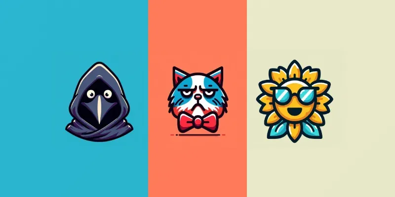 Flat Cartoon Faces generated by undefined