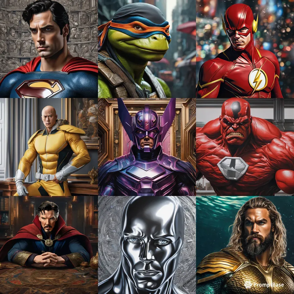 Victorian Futuristic Superheroes Portraits