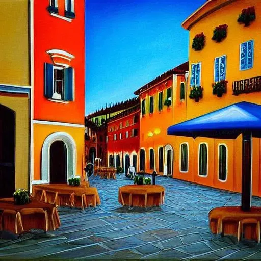 Abstract Italian Piazza