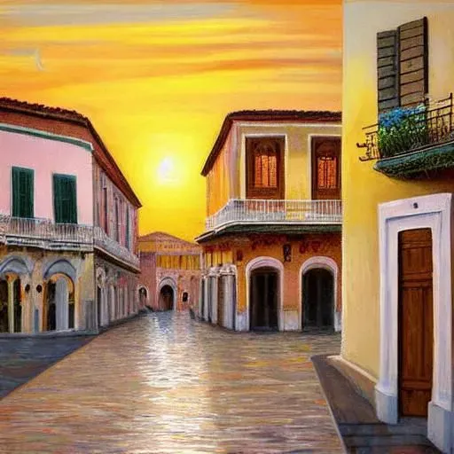 Abstract Italian Piazza