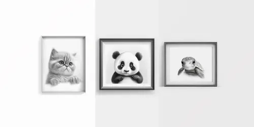 Graphite Sketches Of Animals generated by midjourney