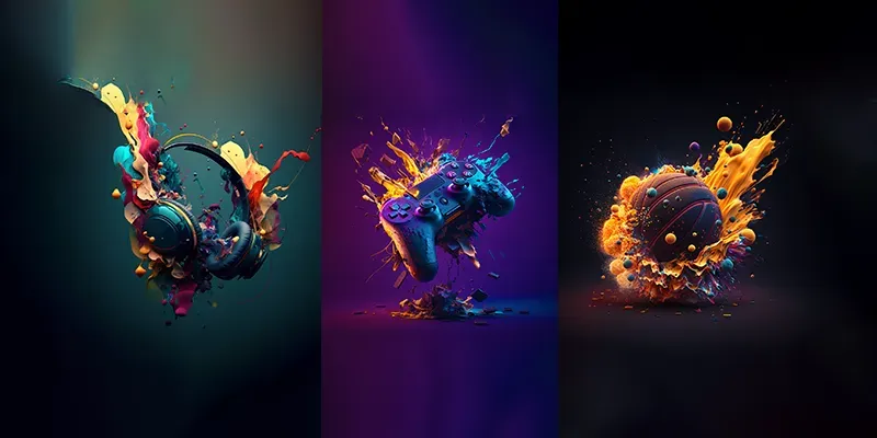 Vibrant Exploding Ad Web Graphics generated by undefined