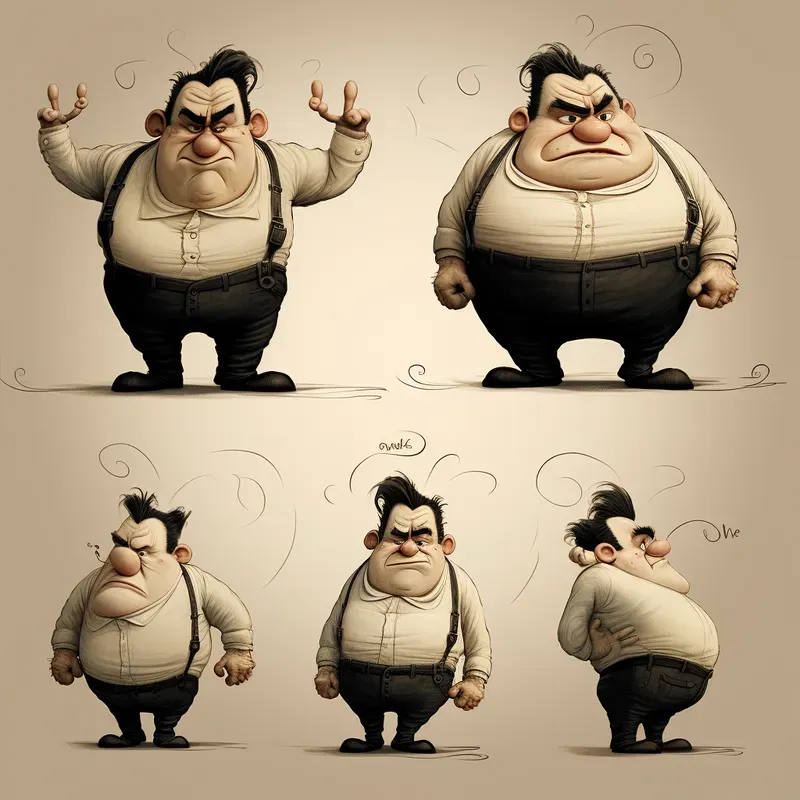 1920s Style Character Design Sheets