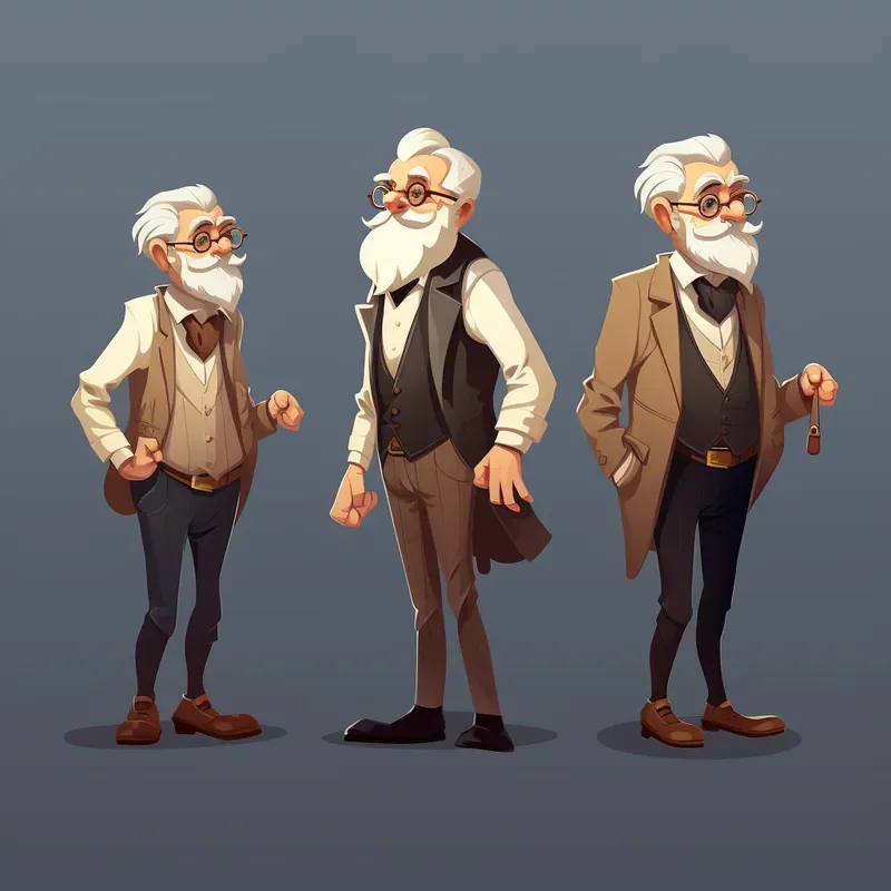 1920s Style Character Design Sheets