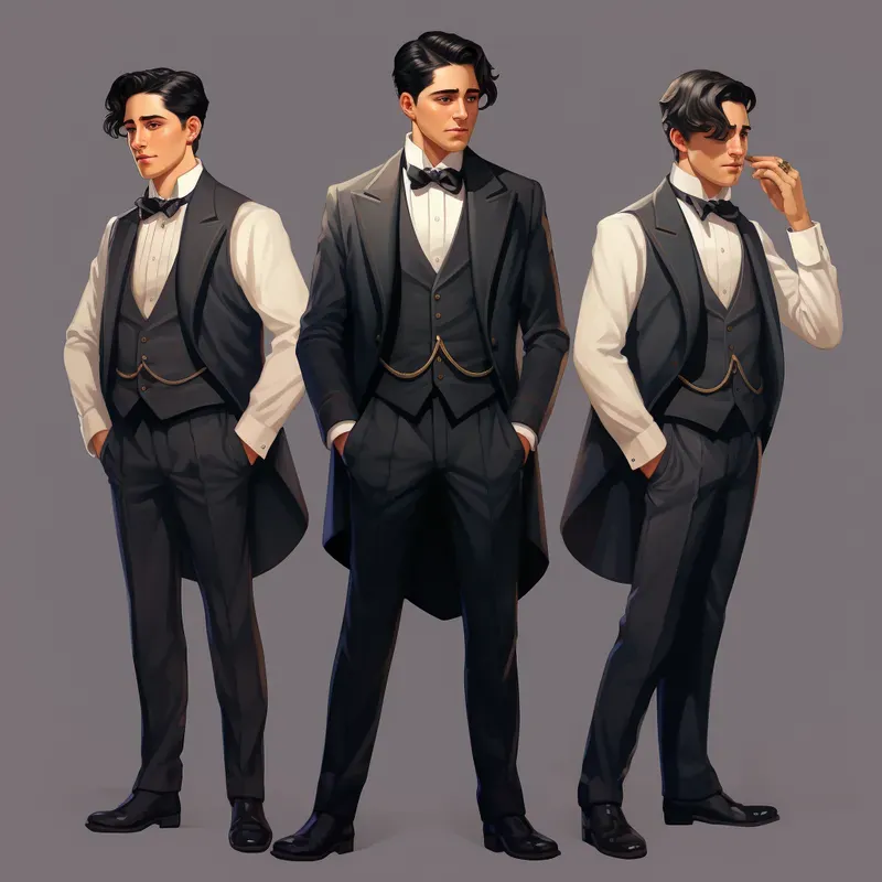 1920s Style Character Design Sheets