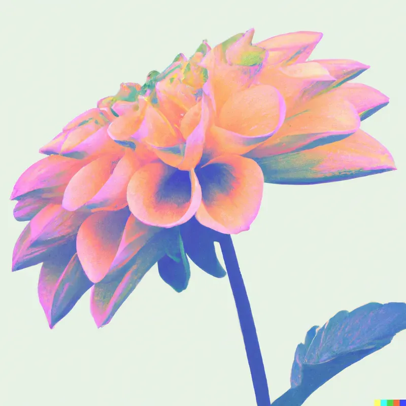 Rainbow Dahlia Flower