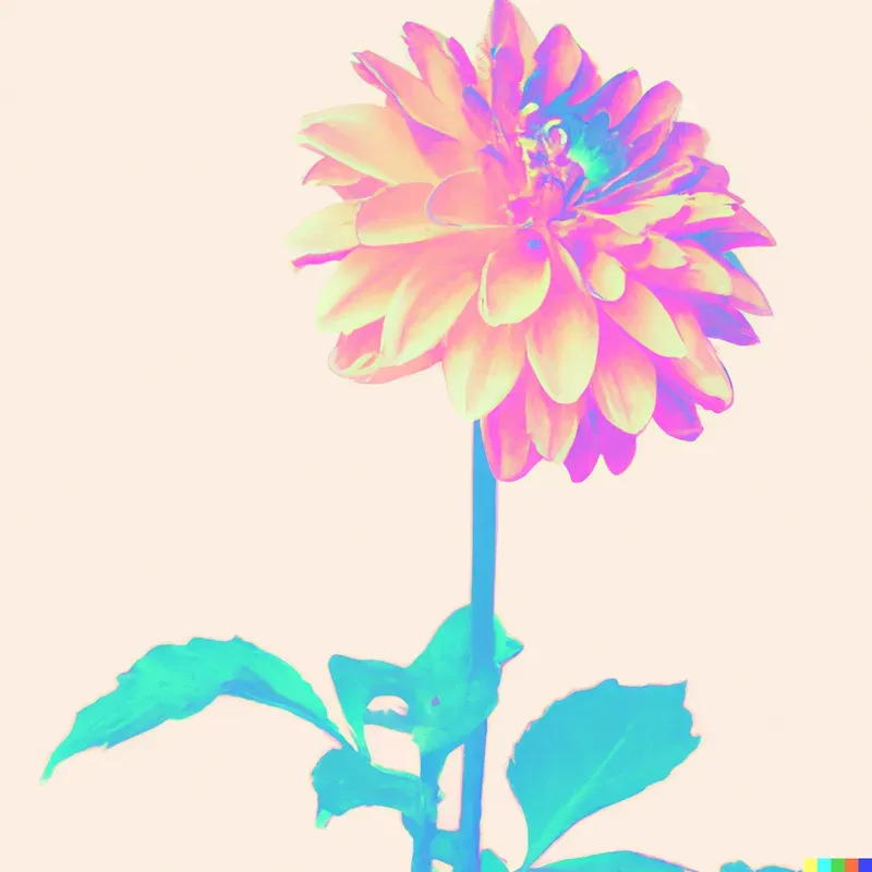 Rainbow Dahlia Flower