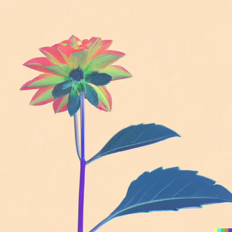 Rainbow Dahlia Flower