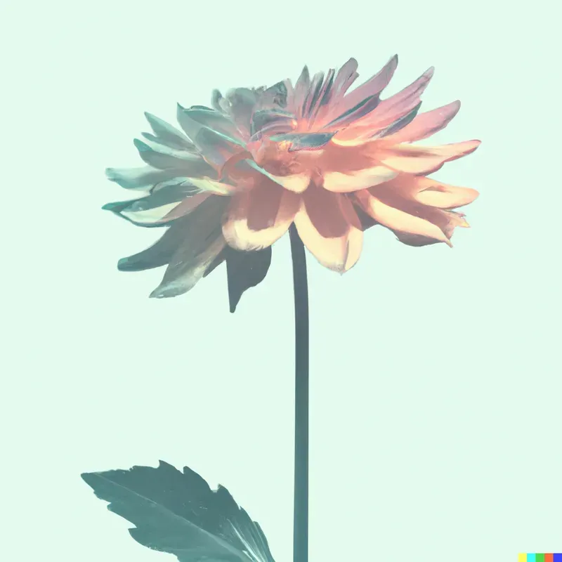 Rainbow Dahlia Flower