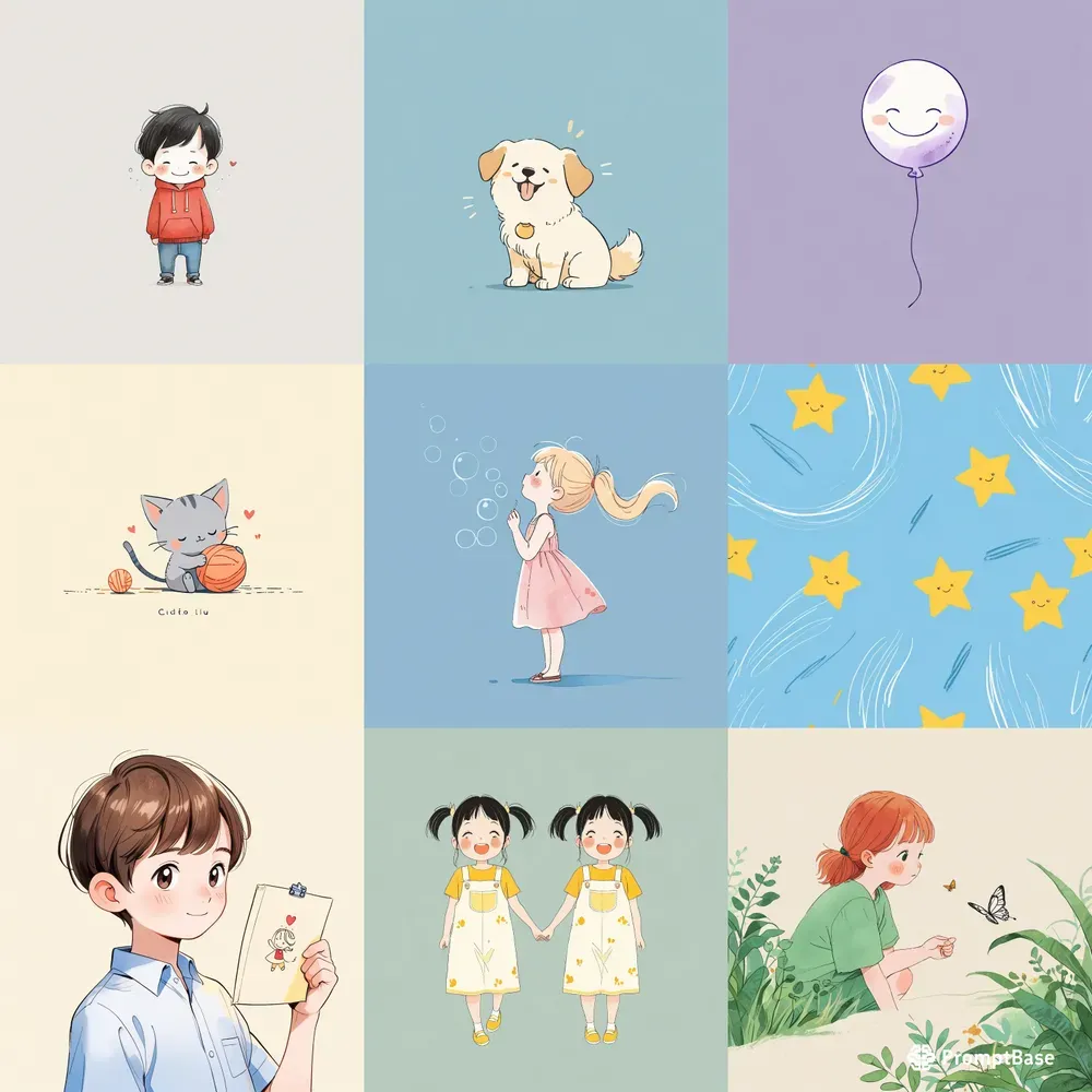 Charmingly Simple Whimsy Cartoons