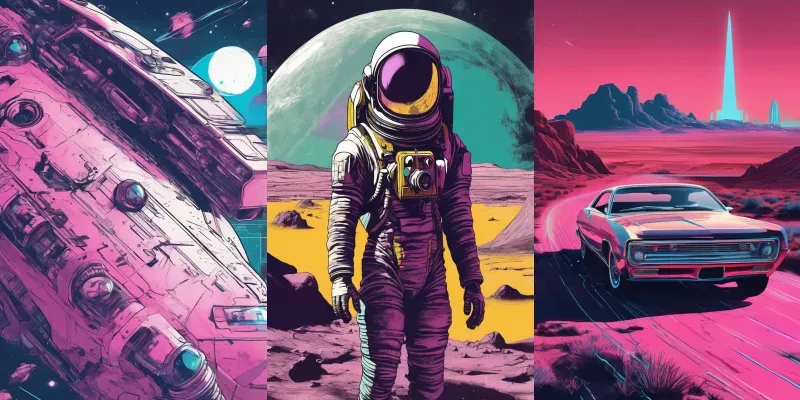 Retro Scifi Illustrations generated by undefined